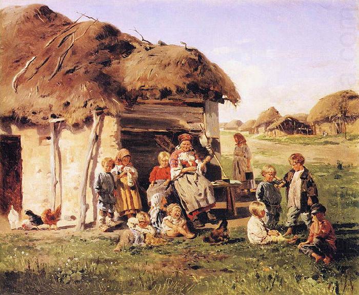 Vladimir Makovsky The Village Children china oil painting image